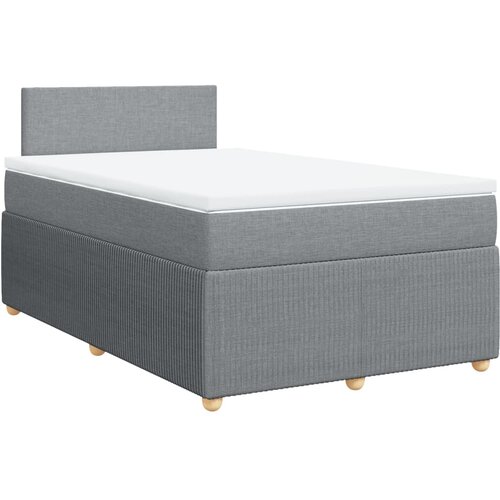 Maison Chic Box spring postelja - Vzmetna postelja z vzmetnico svetlo siva 120x200 cm blago SL4083, (21907784) Cene