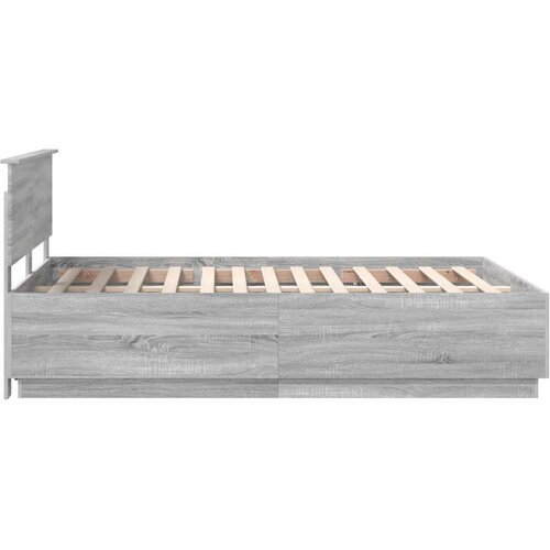  Okvir za krevet S LED lampica Siva Sonoma 160 x 200 cm - Sivi hrast sonoma 160 x 200 cm Slike