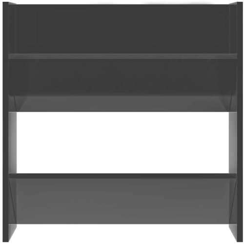  Zidni ormarići za cipele 4 kom sjajni sivi 60x18x60 cm drveni Slike