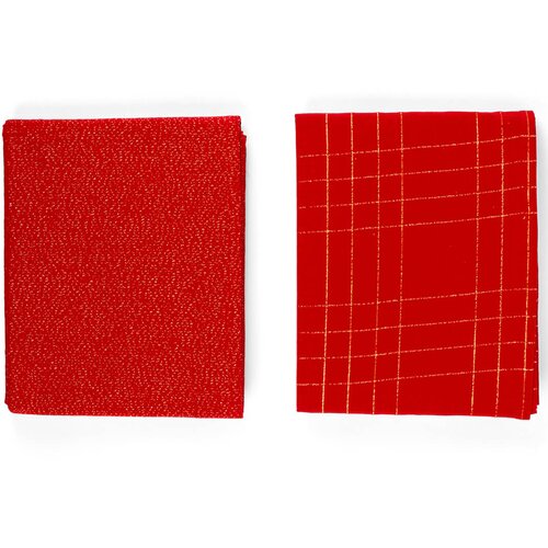 Mhome Prt Zlata nit 180x140cm / rdeč / več vzorcev / bombaž, lurex, (5000267372) Cene