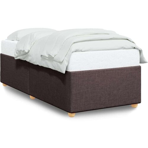 vidaXL Posteljni okvir temno rjav 90x200 cm blago, (21292521) Cene