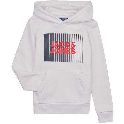 Jack &amp;amp; Jones Puloverji JJELOGO TEE LS ONECK 2 COL JNR Bela Slike