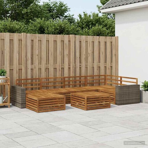 Set vanjskih sofa 7 kom. Prirodna Cijene