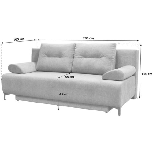 M&amp;ouml;max zofa Boxspring Viera, Svetlo Siva, Leži&amp;scaron;če, Predal Slike
