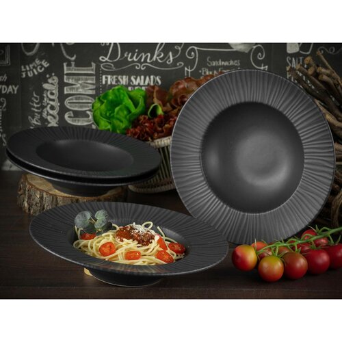 Creatable Set Krožnikov Za Testenine Vesuvio Black, 4-Delni Slike