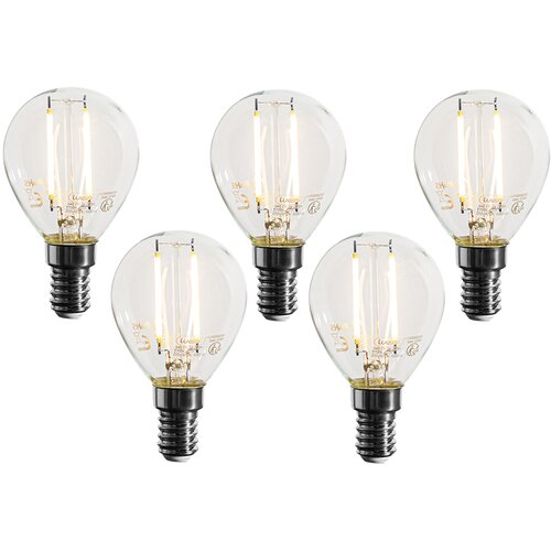 LUEDD Komplet 5 E14 zatemnitvenih LED žarnic P45 prozornih 3W 250 lm 2700K Cene