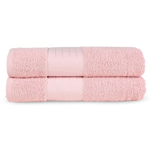 Good Morning Rožnate frotirne bombažne brisače v kompletu 2 ks 70x140 cm &amp;ndash; Slike