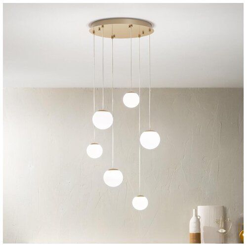  Ondaluce - LED luster na sajli SANTOS LED/48W/230V Ø 45 cm zlatna/bela Cene