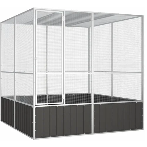 Den Ptičja kletka antracit 213,5x217,5x211,5 cm pocinkano jeklo