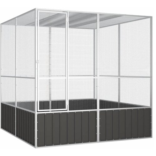  Ptičja kletka antracit 213,5x217,5x211,5 cm pocinkano jeklo Slike