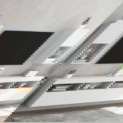 vidaXL TV ormarići s LED svjetlima 2 kom bijeli 30 5x30x60 cm Cene