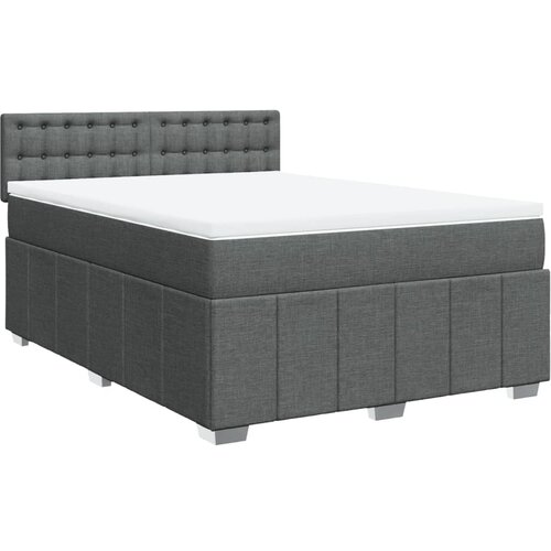 Maison Chic Box spring postelja - Vzmetna postelja z vzmetnico temno siva 140x200 cm blago SL11817, (21904054) Cene