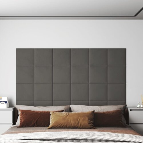 VidaXL Zidne ploče bar&amp;scaron;unaste 12 kom tamnosive 30 x 30 cm 1,08 m&amp;sup2; Slike
