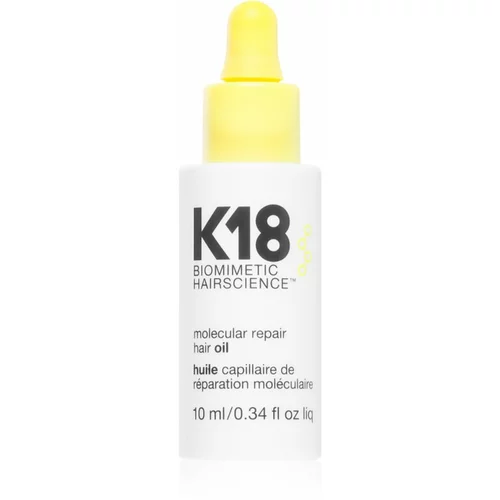 K18 Molecular Repair Hair Oil hranilno suho olje za poškodovane in krhke lase 10 ml