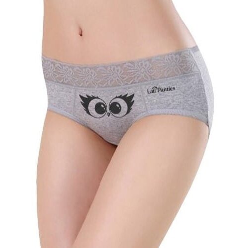 LaliCup Menstrualne gaćice LaliPanties &ndash; sive s motivom sove (1 kom, različite veličine) Cijene