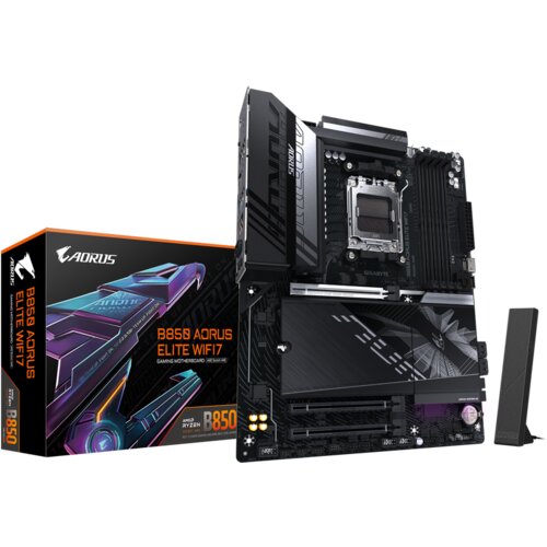Gigabyte B850 AORUS ELITE WIFI7 AM5 ATX osnovna plo&amp;scaron;ča - AMD B850, 4xDDR5, 3xM.2, 4xSATA, 2.5Gb LAN, WiFi 7, BT, 1xDP, 1xHDMI - B850 A ELITE WF7 Slike