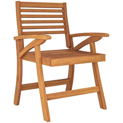  3-dijelni vrtni blagovaonski set od masivnog bagremovog drva Smeđa 85 x 85 cm Slike