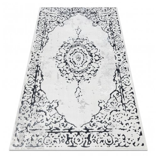 RugsX Preproga ALLURE 1961 Ornament, okvir - strukturna, elegantna, glamur belo / siva 120x170 cm, (21996301) Cene