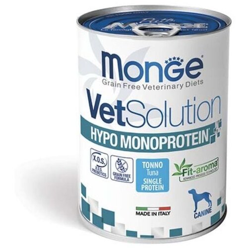 Monge hypo monoprotein hrana za pse sklone alergijama - pa&amp;scaron;teta, tunjevina, 400g Slike