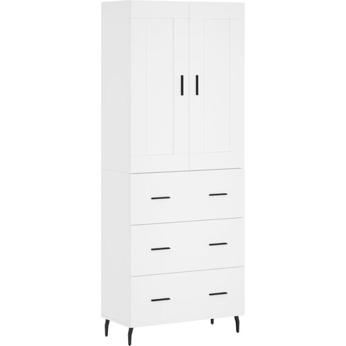 Maison Chic Visoka omara - Komoda - Predalnik bela 69,5x34x180 cm inženirski les, (21720200) Cene