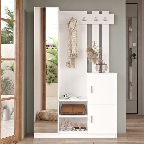 Hanah home Dd7-W Bela Hall Stand Slike