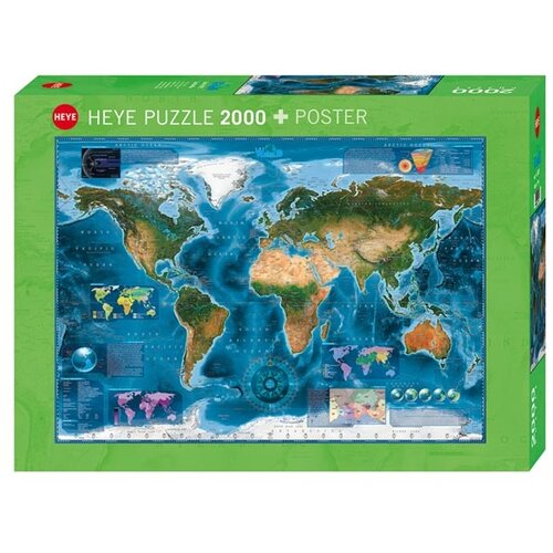 Heye puzzle Map Art Satellite Map 2000 delova 29797 Cene