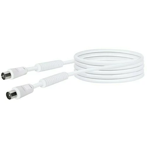 SCHWAIGER Priključni kabel za antenu (3 m, Bijele boje, 90 dB)