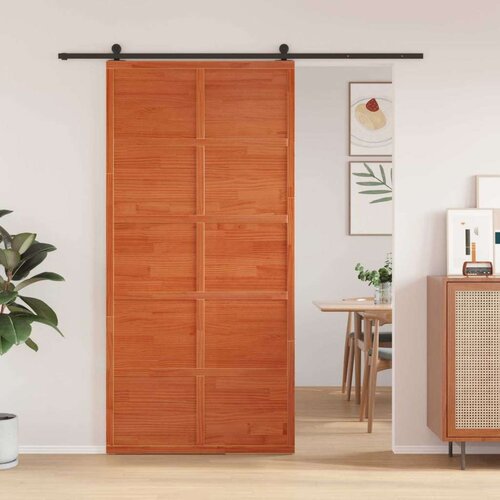  Hlevska vrata Vo&scaron;čeno rjava 100 x 208 cm Trdna borovina, (5000233931) Cene