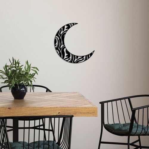 Wallity zidna dekoracija crescent 4, 49 x 49 cm, crna Cene