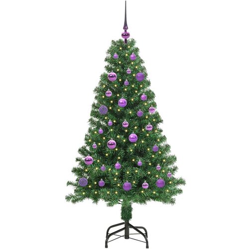 VidaXL Umjetno božićno drvce Zelena 150 cm PVC i Čelik i Plastika Slike