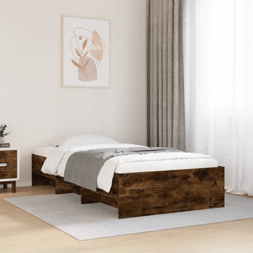 Furnova Posteljni okvir brez vzmetnice hrast 90x200 cm inženirski les, (21935412) Slike