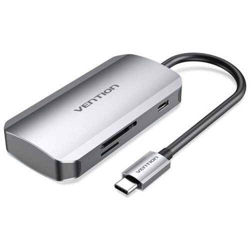 Vention USB-C to USB3.0x3 SD TF PD Hub 0.15M Gray Cijene