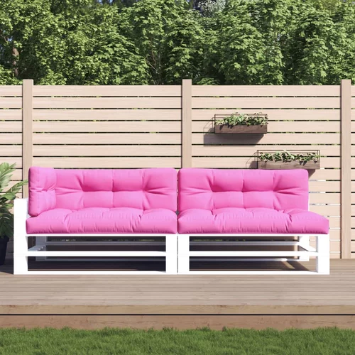 vidaXL Blazine za kavč iz palet 5 kosov roza blago