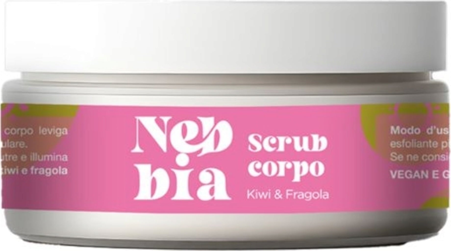 NEBBIA Piling za telo s kivijem in jagodami - 150 g Cene