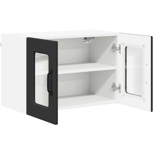  Zidni kuhinjski ormarić s policom 2 pcs Crna 60 x 31 x 40 cm Slike