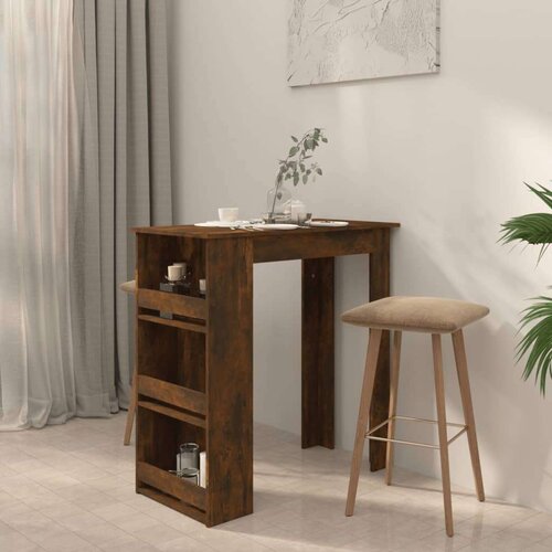 VidaXL Barski stol sa stalkom boja hrasta 102 x 50 x 103,5 cm iverica Slike