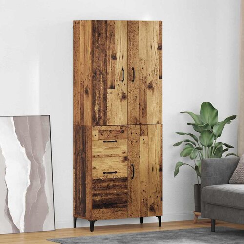 vidaXL Highboard Zidne Staro drvo 69,5 x 34 x 180 cm Konstruirano drvo Cijene