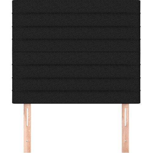  Uzglavlje Crno 80x5x118/128 cm Tkanina Slike