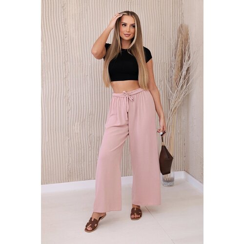Kesi Wide-waisted trousers dark powder pink Cijene