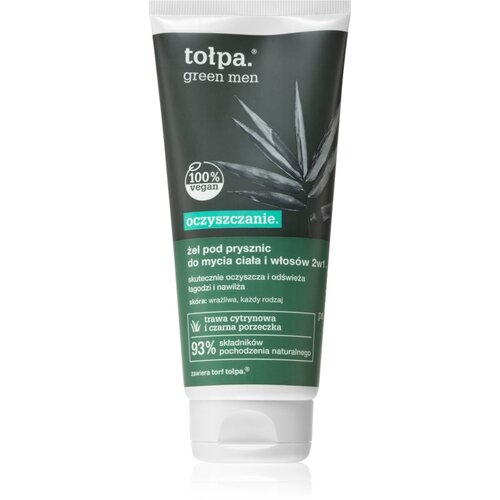 Tołpa Green Men gel za tu&amp;scaron;iranje za tijelo i kosu za mu&amp;scaron;karce 200 ml Slike