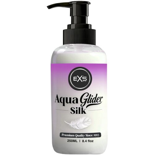 EXS AquaGlider Silk - svilnat lubrikant na vodni osnovi v plastenki s pumpico (250 ml) Slike