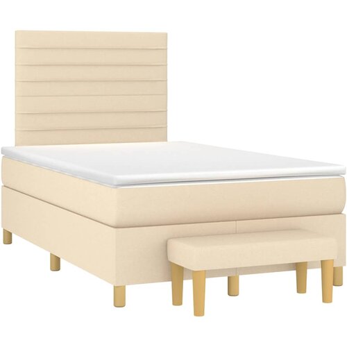  box spring s madracem krem 120 x 190 cm od tkanine Cijene