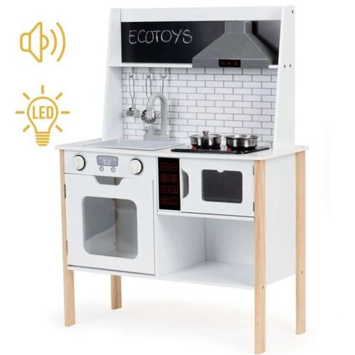 ECO TOYS drvena kuhinja za decu sa zvukom i led svetlom Cene