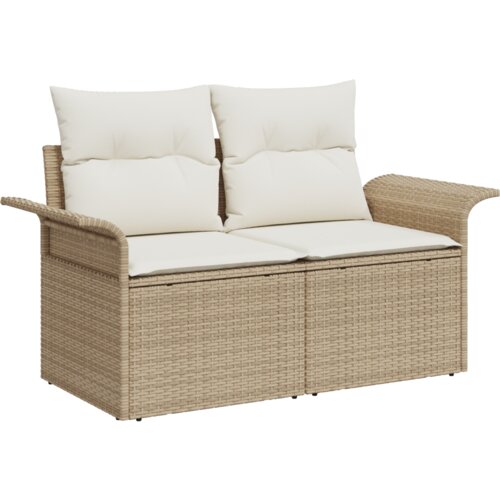 vidaXL 5-dijelni set vrtne sofe s jastucima bež Poly Rattan akacija Cene