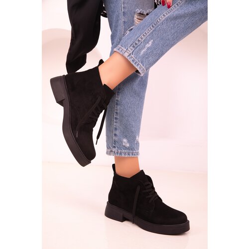 Soho Black Suede Women's Boots & Booties 18349 Slike