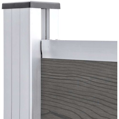  za ogradu WPC 95 x 186 cm sivi Slike