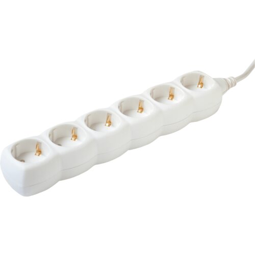 Home produžni kabel, 6 utičnica, 1.0mm2, 1,5 met, beli - NV 06/WH Slike