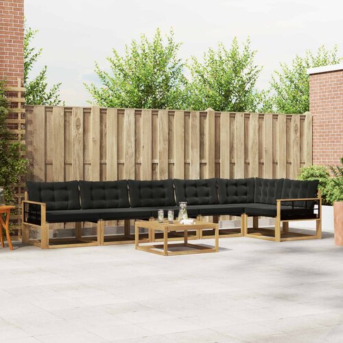  Set vanjskih sofa 7 kom. Bijela i crna Cijene