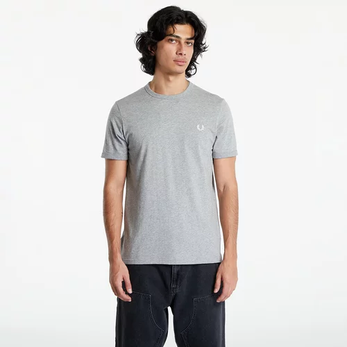 Fred Perry Pamučna majica Ringer T-Shirt za muškarce, boja: siva, melanž, M3519.R49