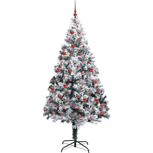 VidaXL Umjetno božićno drvce s 300 LED svjetlima Zelena 210 x 135 cm Slike